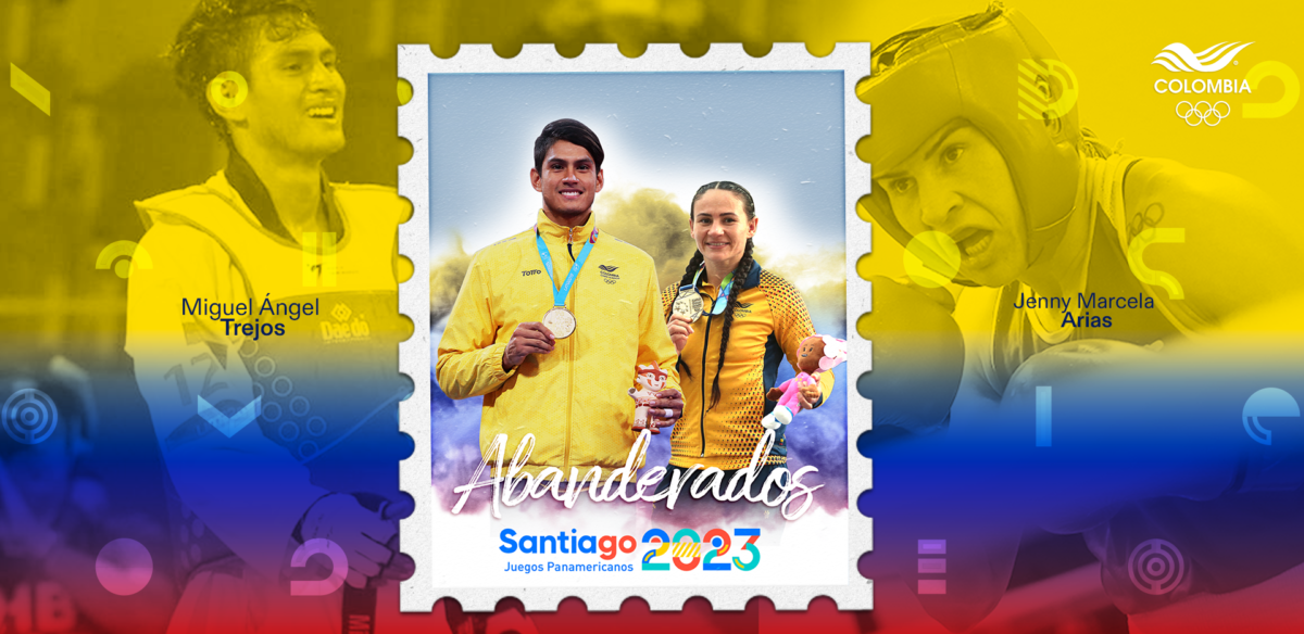 Jenny Arias y Miguel Ángel Trejos abanderados para Santiago 2023