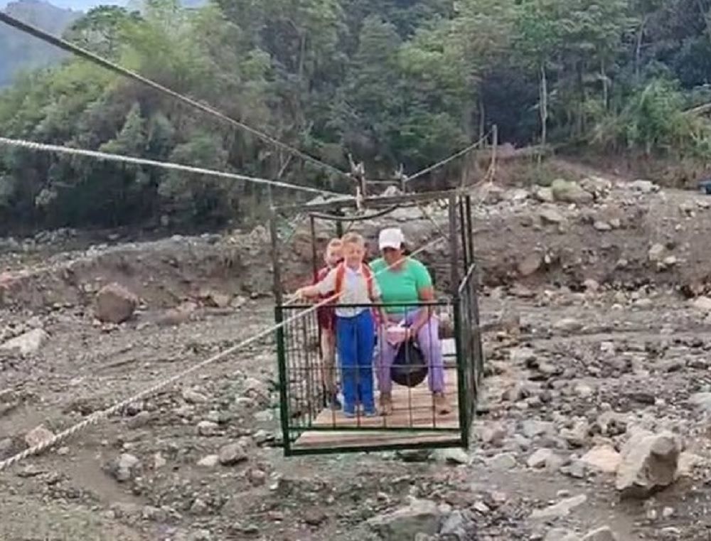 La vida pende de un cable en San Andrés, Santander