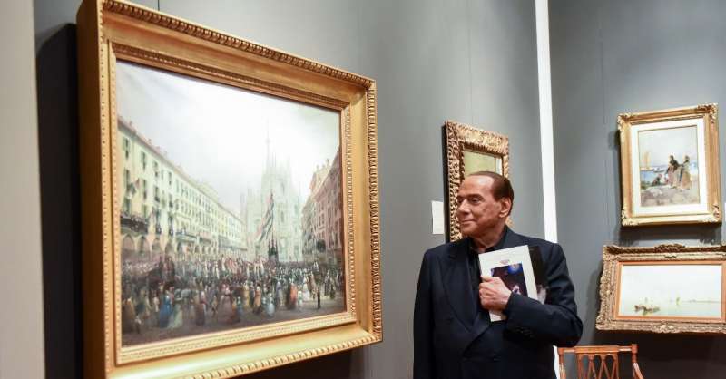 25.000 piezas de arte de Berlusconi se  volvieron problema para sus herederos