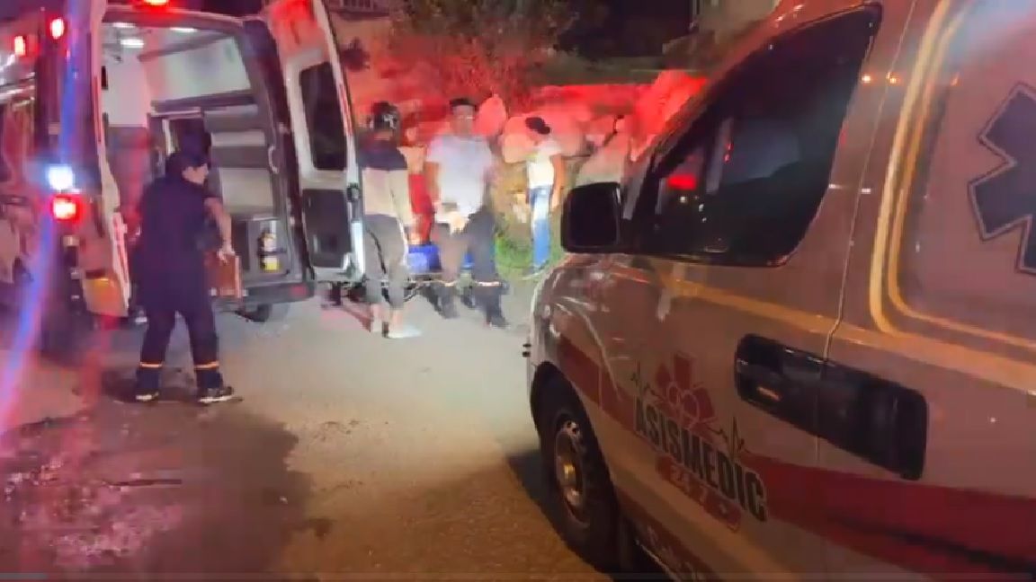 Roca gigante les dañó el paseo en moto por Santander