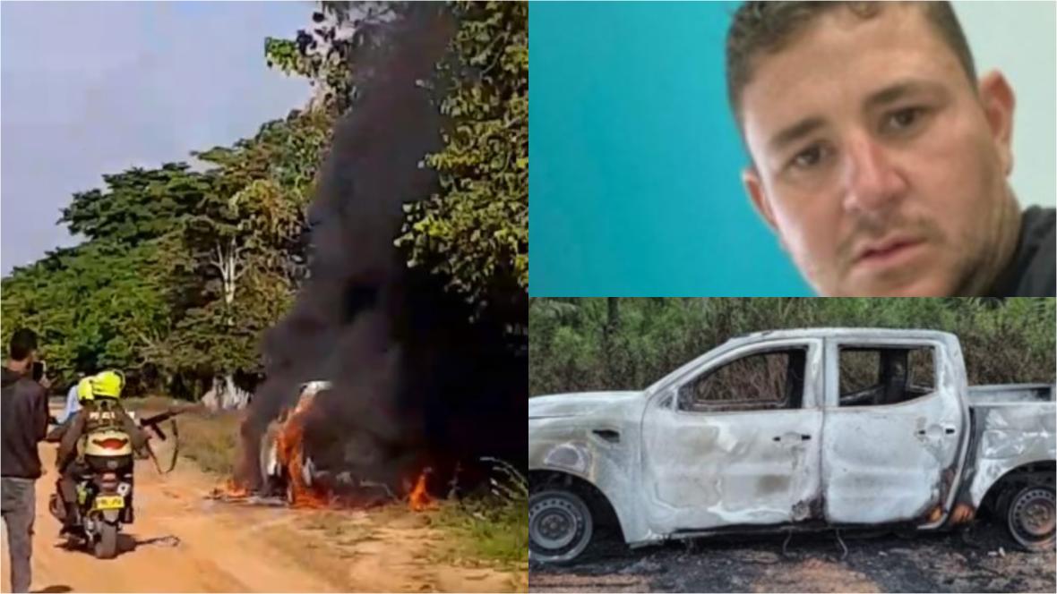 Se llevaron a odontólogo para secuestrarlo y quemaron su camioneta