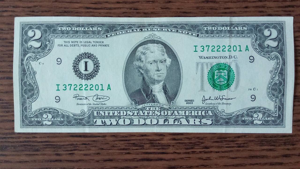 Billete de 2 dólares podrían ser una mina de oro para coleccionistas