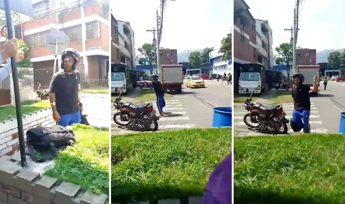 VIDEO. Agente de tránsito fue amenazado por motociclista agresivo