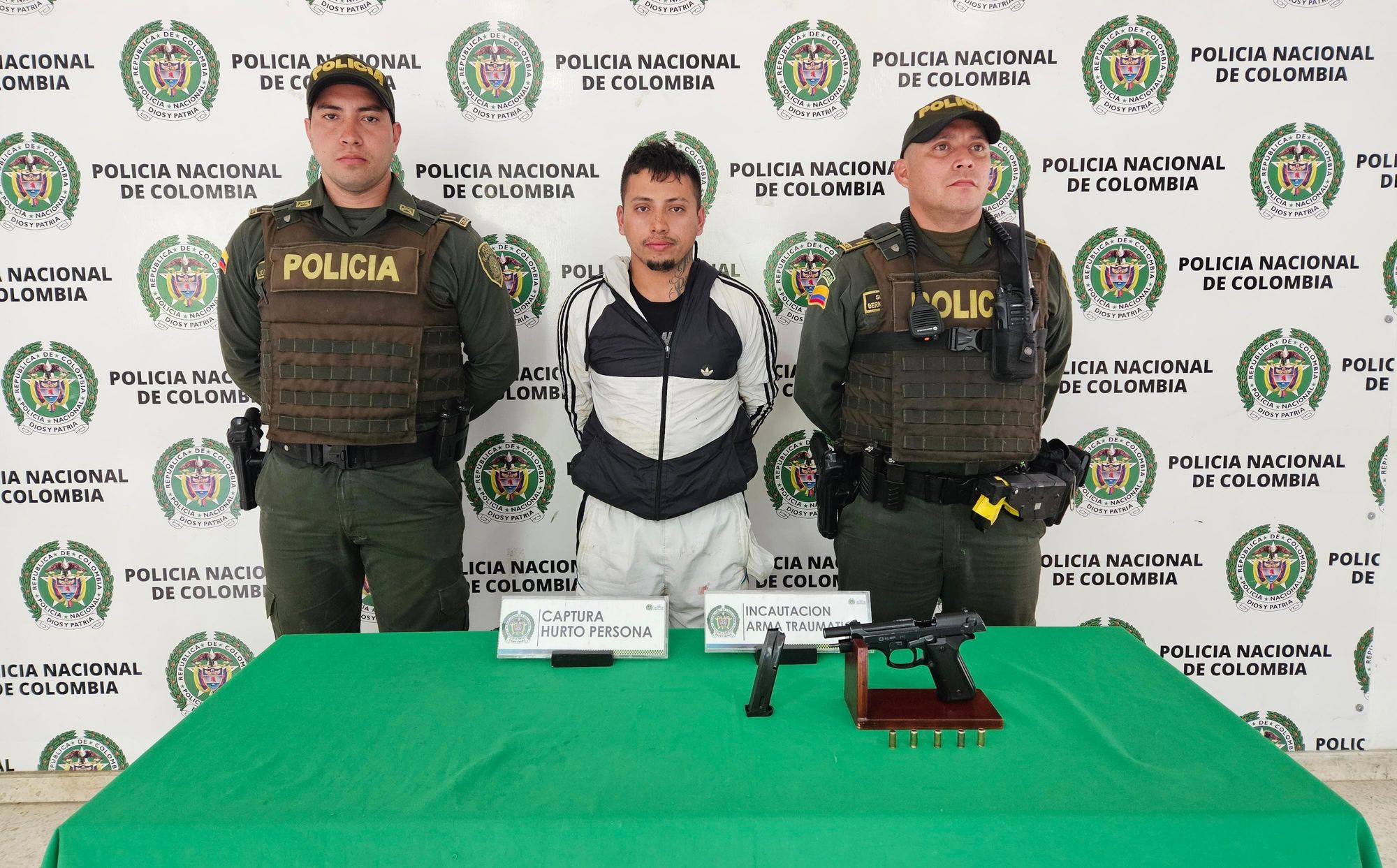 Golpe a la delincuencia: arrestan a bandido de Floridablanca