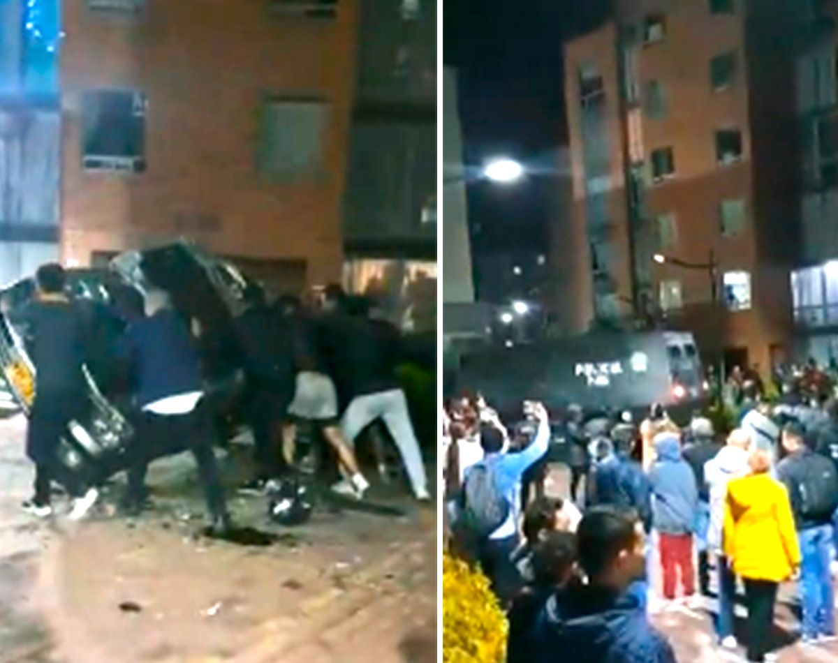 Residentes protestaron contra un mal vecino; lo hicieron salir custodiado con antimotines