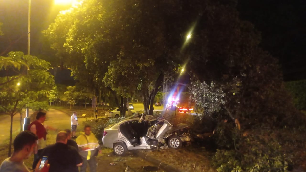 Paseo de niños terminó con fuerte accidente en Piedecuesta