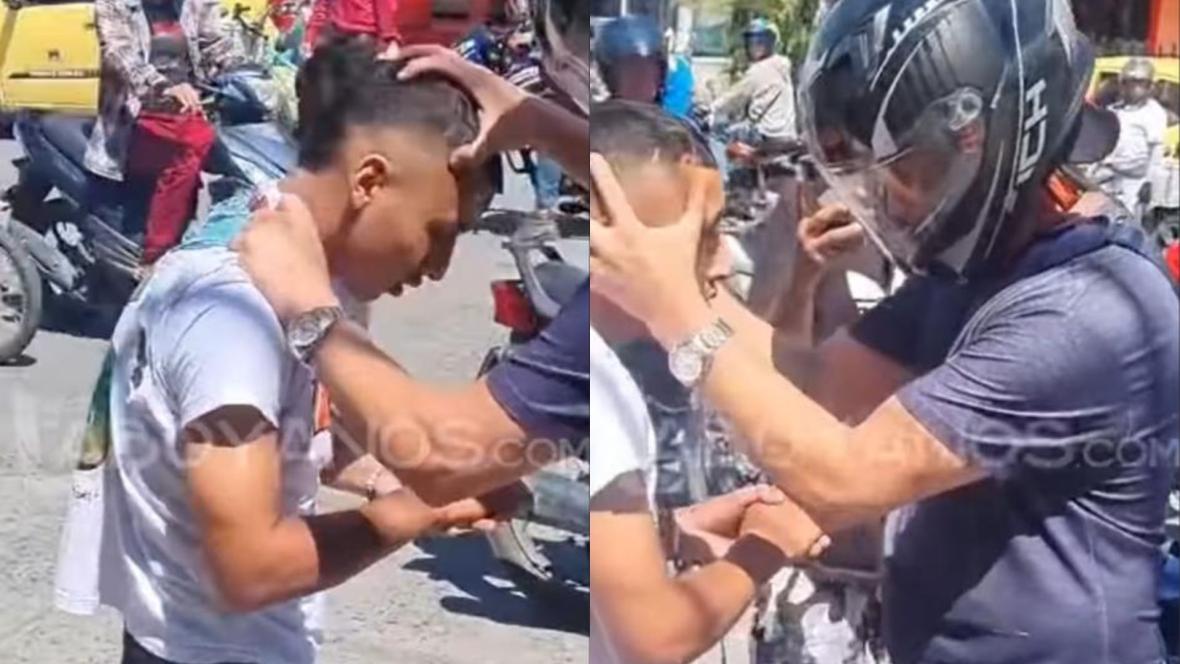 Ladrón que fue alcanzado se salvó, la víctima empezó a orarle