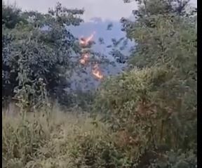 Incendio forestal generó caos en Bucaramanga