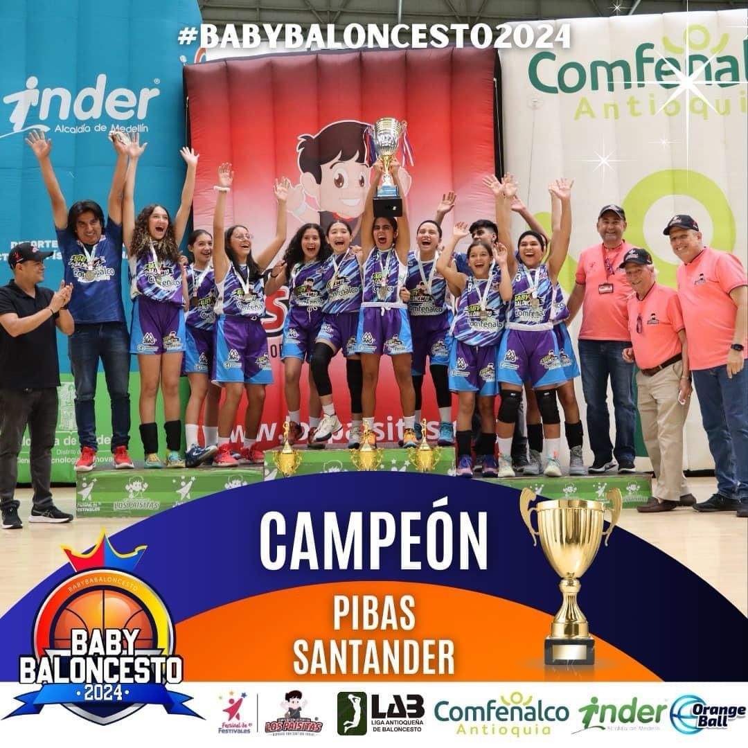 Pibas de Piedecuesta campeonas del Baby Baloncesto