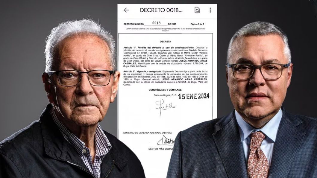 Gobierno revocó las condecoraciones  otorgadas al General ® Arias Cabrales