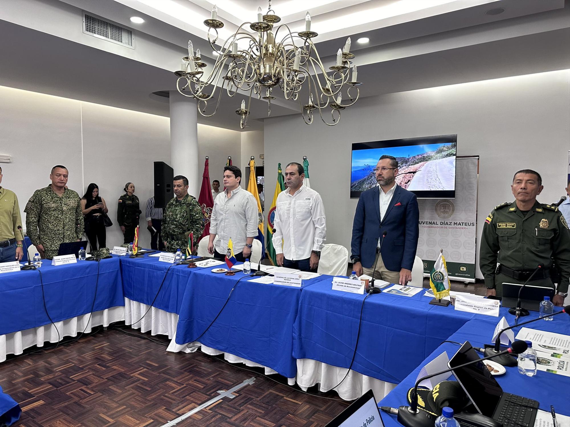 Consejo departamental de seguridad en Santander para abordar desafíos comunes