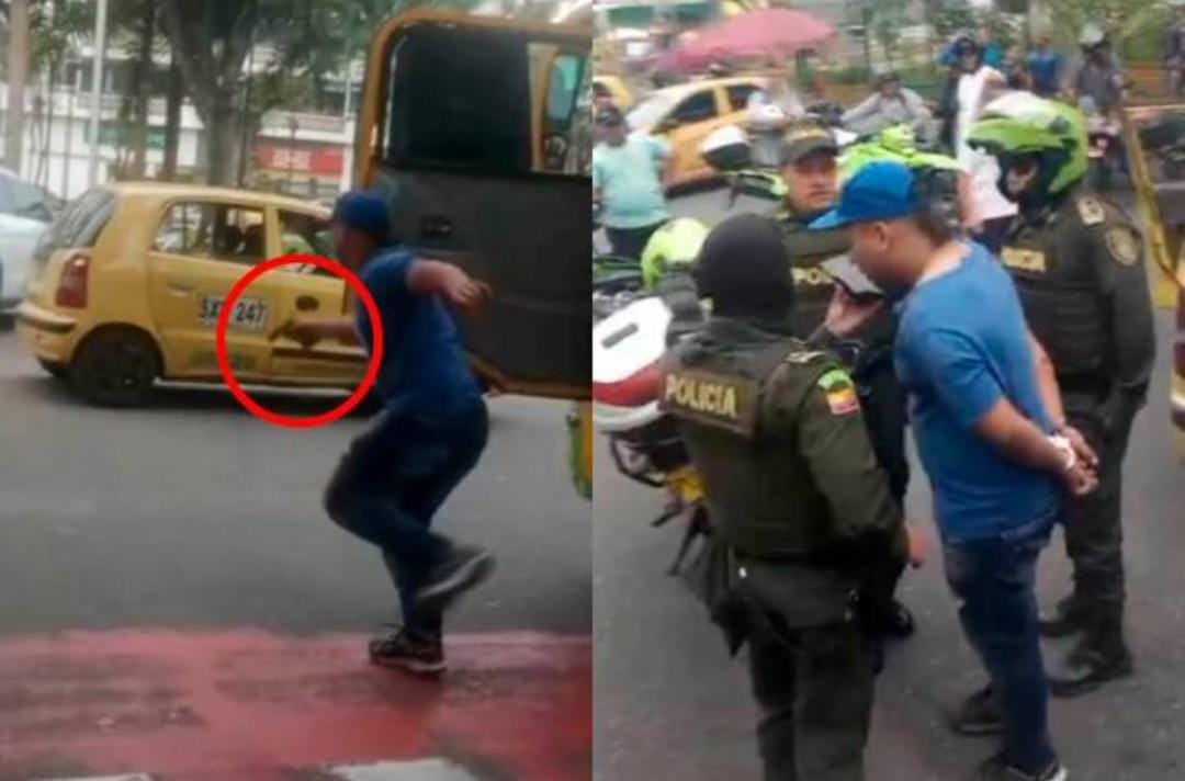 VIDEO. Altercado entre conductores de bus y taxi generó caos en Bucaramanga