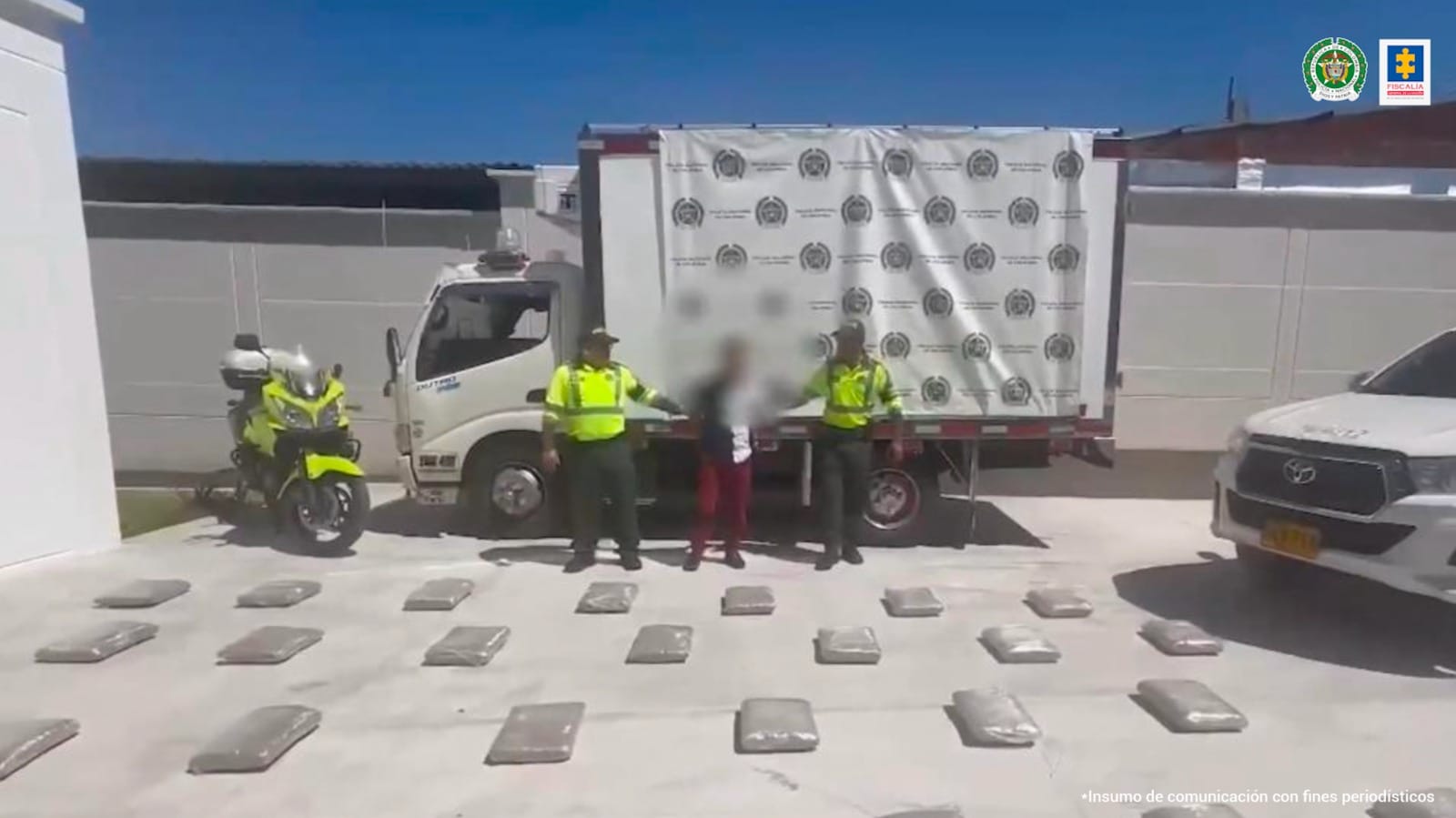 Tras las rejas quedó narco chofer que transportaba 126 kg de marihuana en Santander
