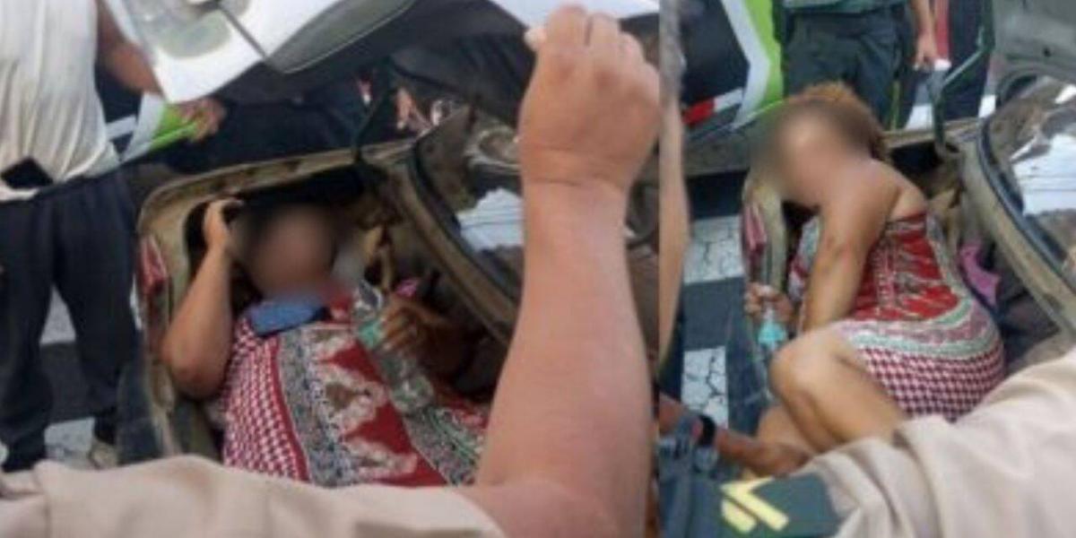 Así pillaron a una mujer que se escondió en el baúl del carro para perseguir a su esposo