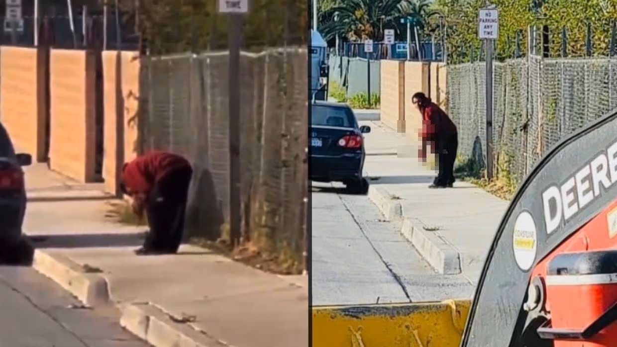 (IMÁGENES FUERTES): Captan a un hombre comiendo una pierna humana