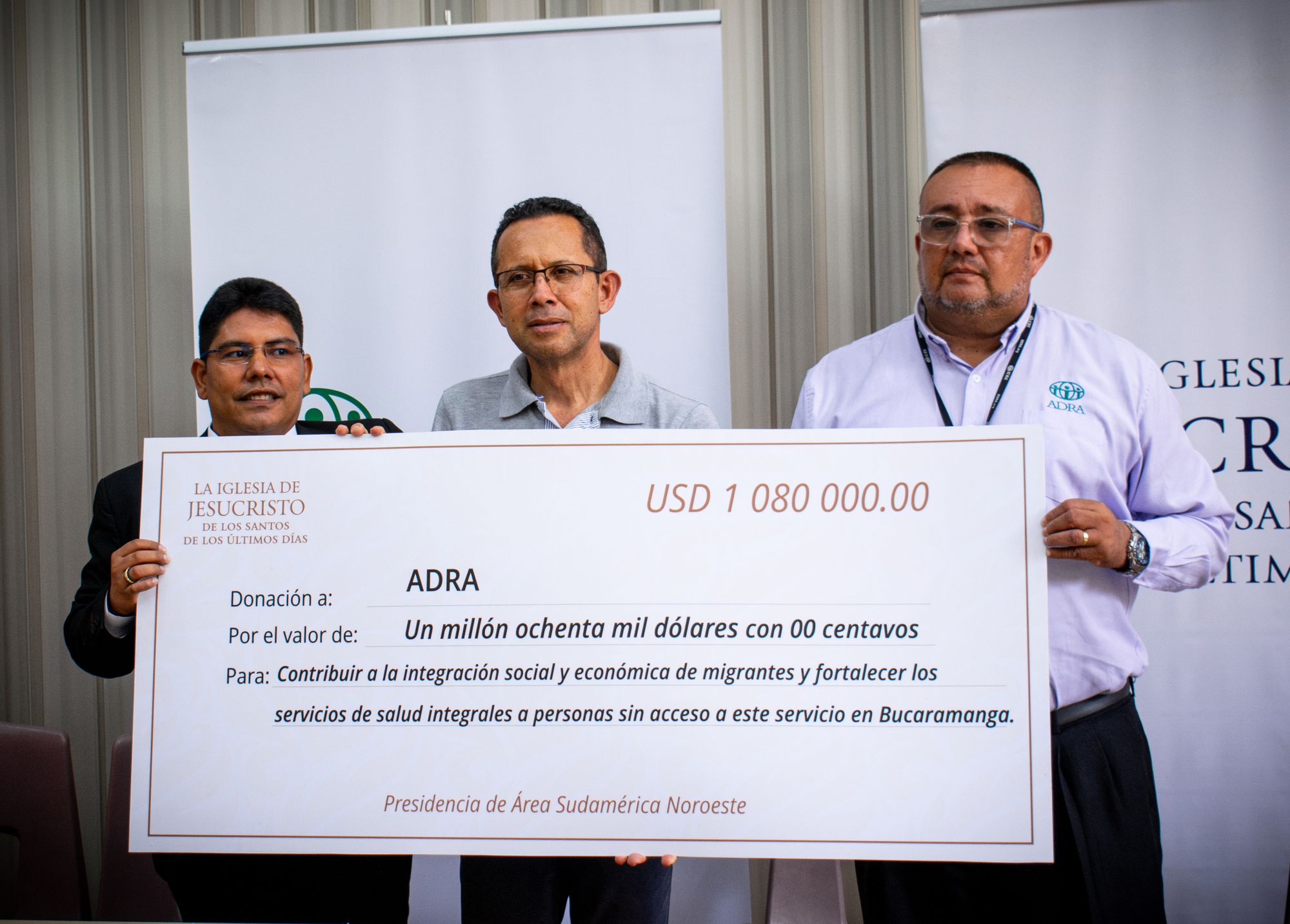 La Iglesia de Jesucristo de los Santos de los Últimos Días y ADRA se unen para asistir a migrantes en Santander