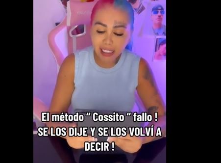 Yina Calderón le recordó a sus seguidores la advertencia que hizo sobre el "Método Cossio"