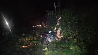 Un árbol le aplastó la vida a motorizado vía Pamplona