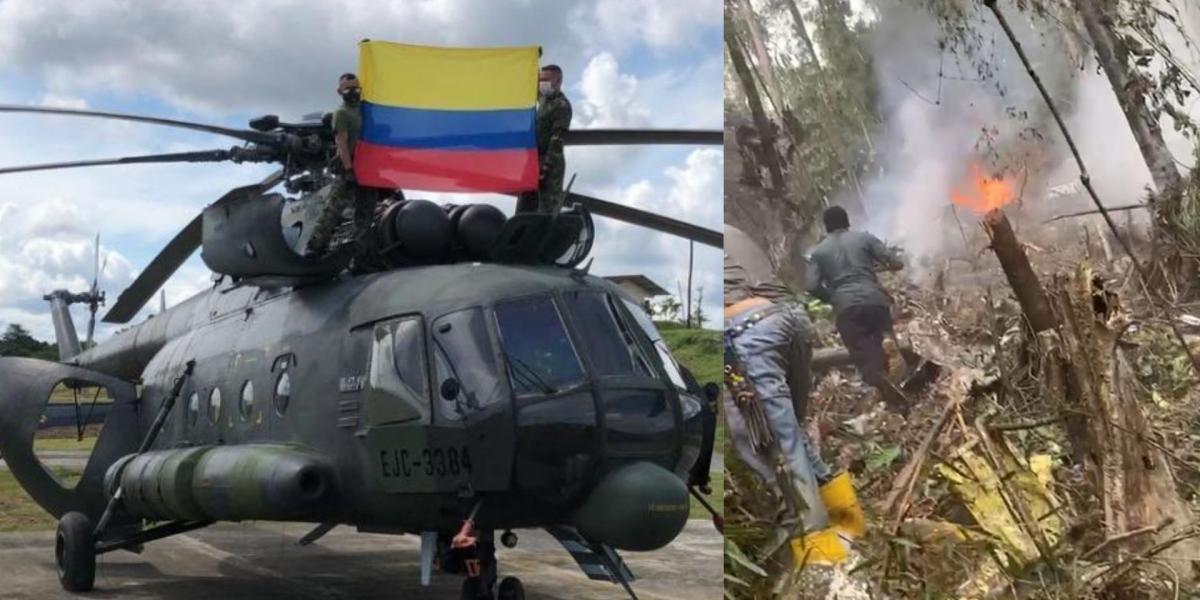 Helicóptero MI-17 de las FF.MM. se accidenta en el sur de Bolívar y mueren todos sus ocupantes