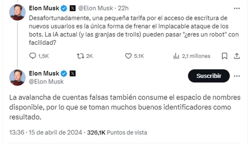 X podría llegar a cobrar por publicar tweets