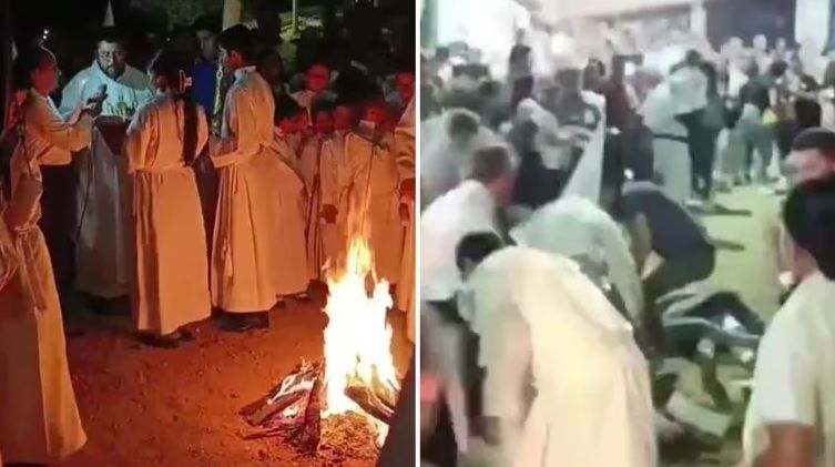 Evento religioso dejó 13 heridos por accidente con fuego