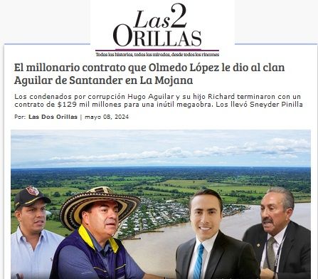 Familia Aguilar niega informe de las 2Orillas y pide no ser asociada con el escándalo de la UNGRD