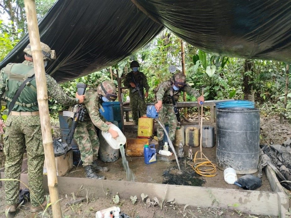 Destruyen 10 laboratorios de drogas en el Pacífico