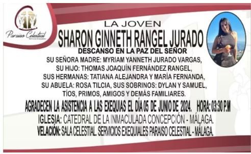 Entre la consternación y el dolor se realizaron las exequias de Sharon Rangel