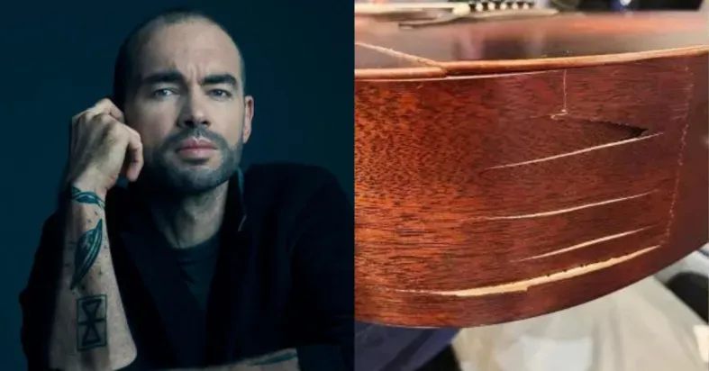 Guitarra de Santiago Cruz destrozada por American Airlines: indignación en redes sociales