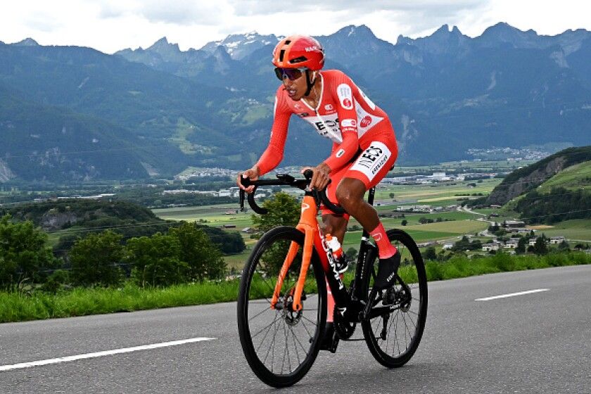 Egan Bernal se queda a las puertas del podio en la vuelta a Suiza