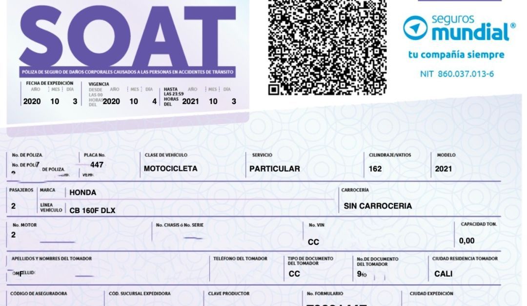 Así se modificó el manual tarifario del SOAT, tras reciente actualización