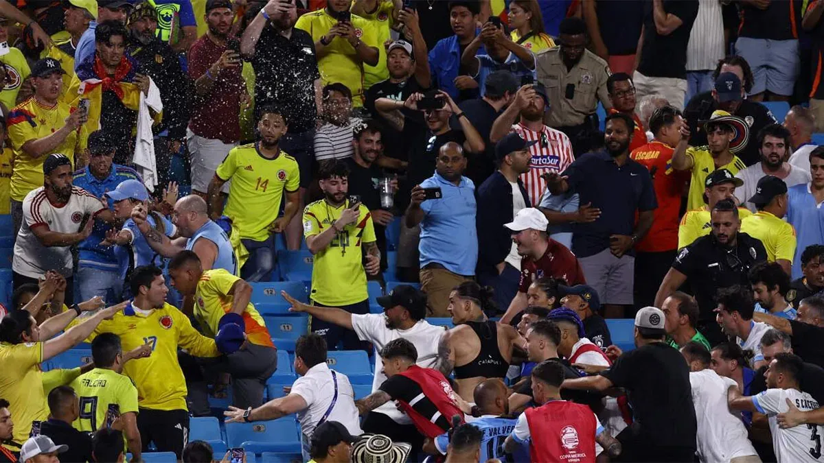 ¿Culpa de hinchas uruguayos o de seguidores colombianos?