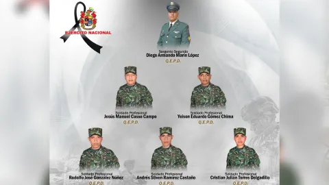 Seis MILITARES fueron asesinados en Antioquia