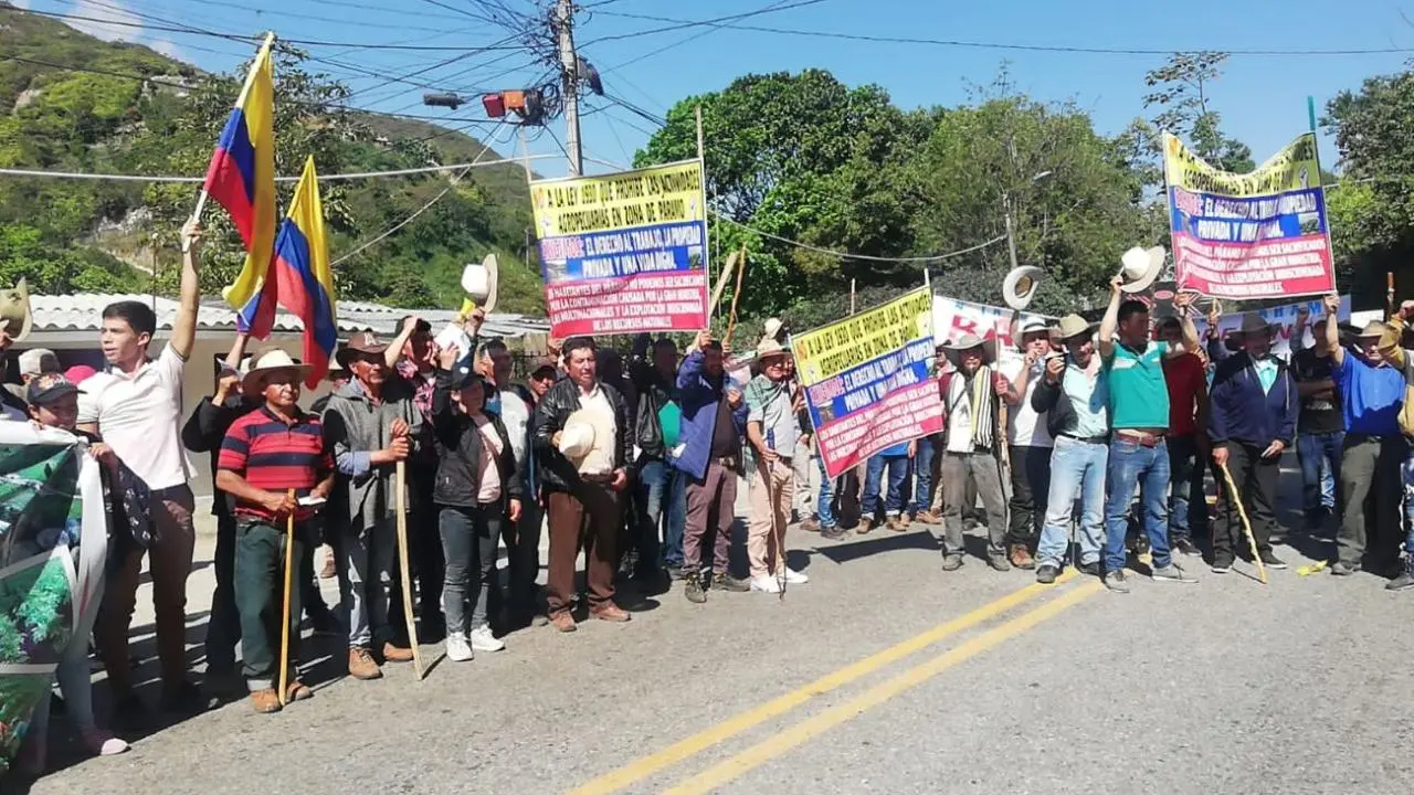 Campesinos en Málaga se oponen a la delimitación del páramo del almorzadero