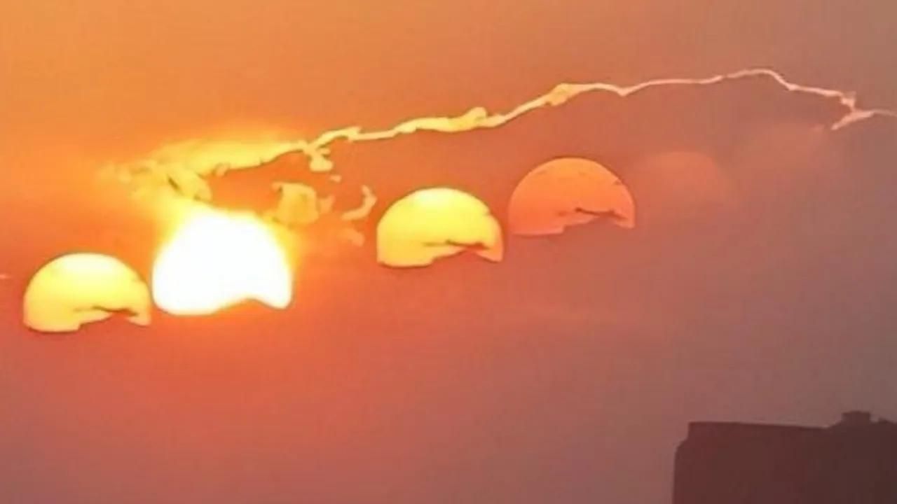 Siete soles aparecieron en una ciudad