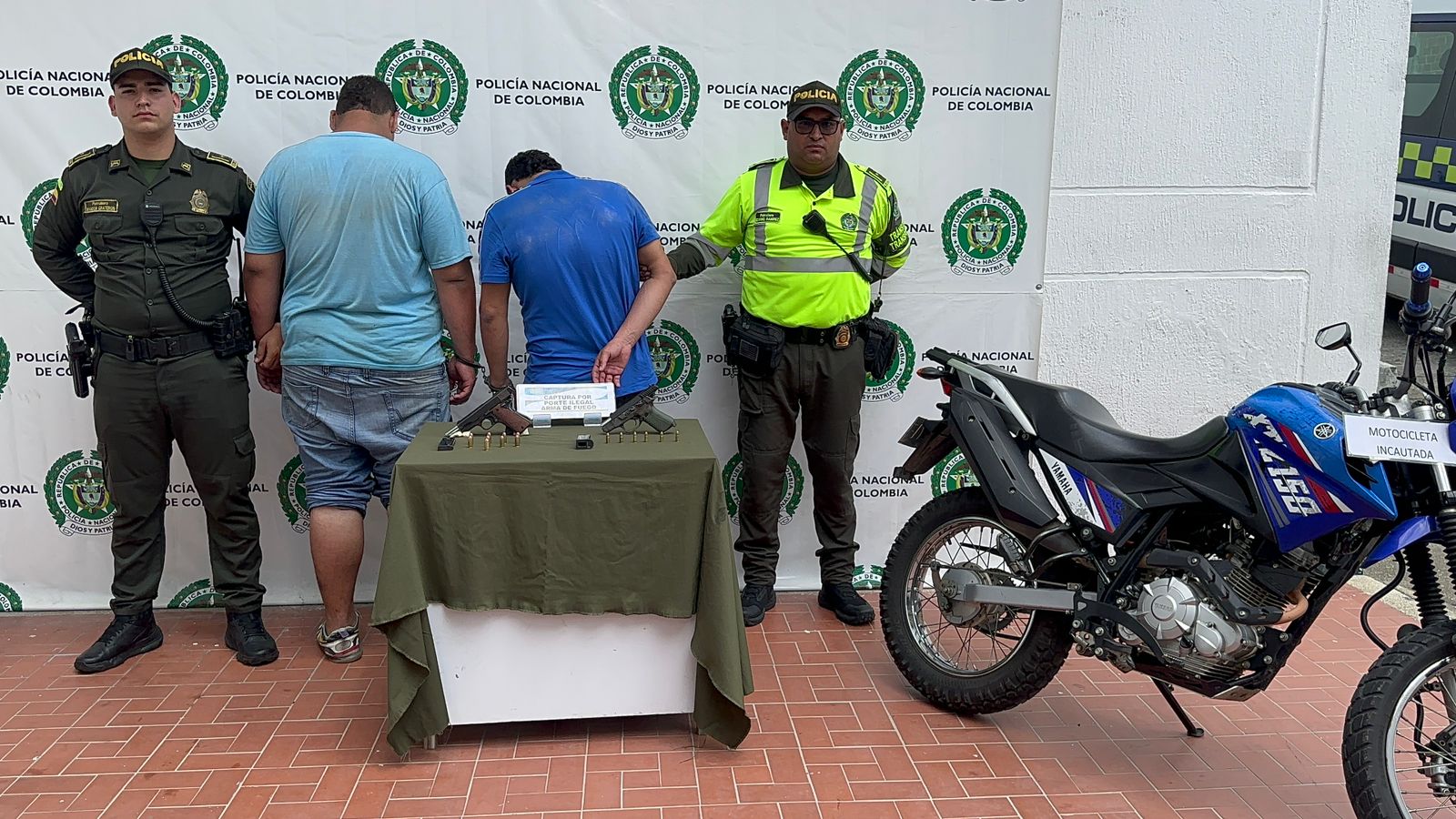 Policía captura a dos individuos  en Floridablanca