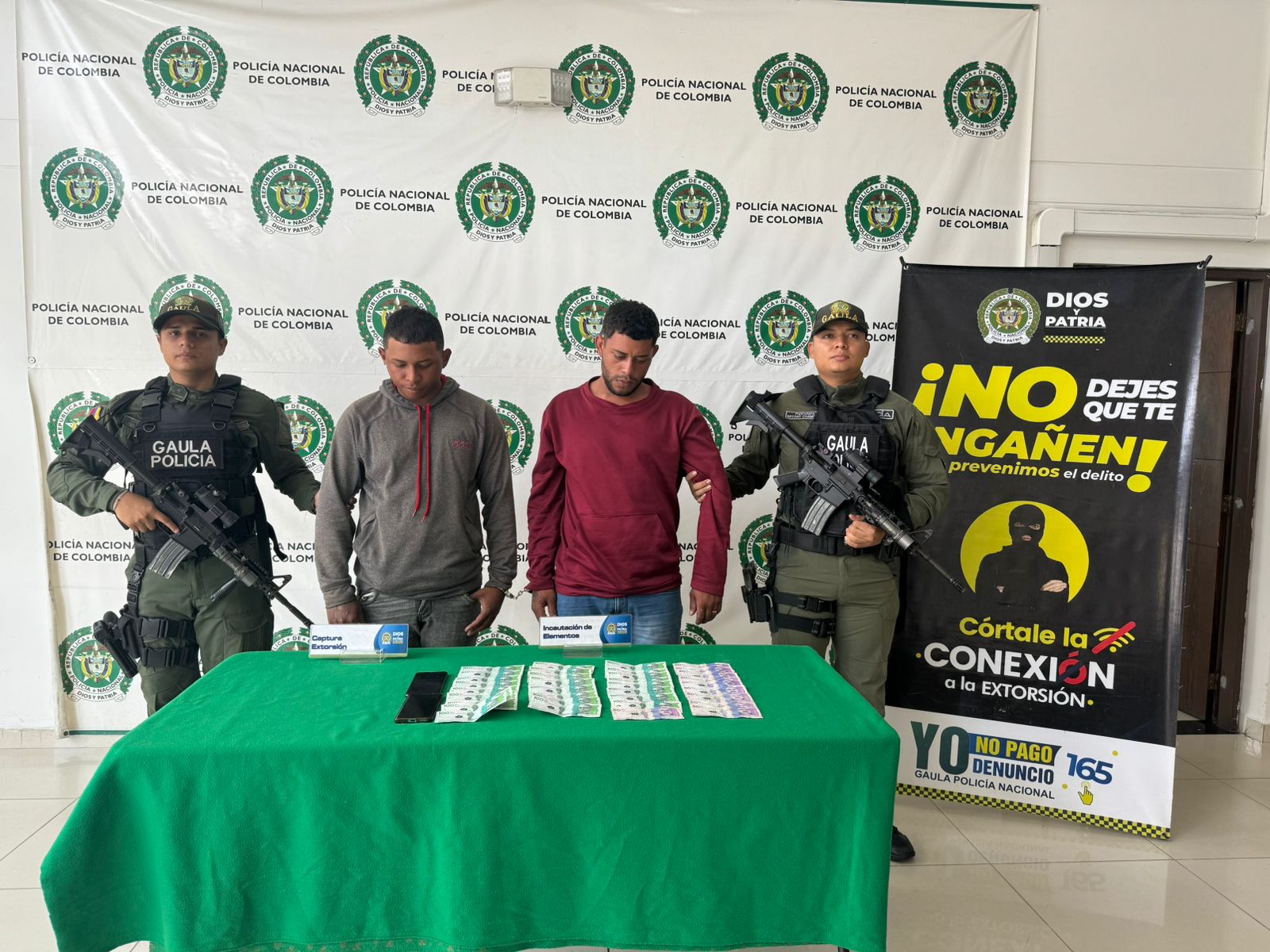 En plena extorsión cayó par de jovencitos en Bucaramanga