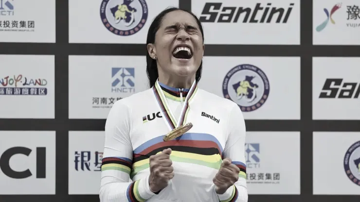 Stefany Lorena Cuadrado Flórez, reina del ciclismo de pista, tricampeona