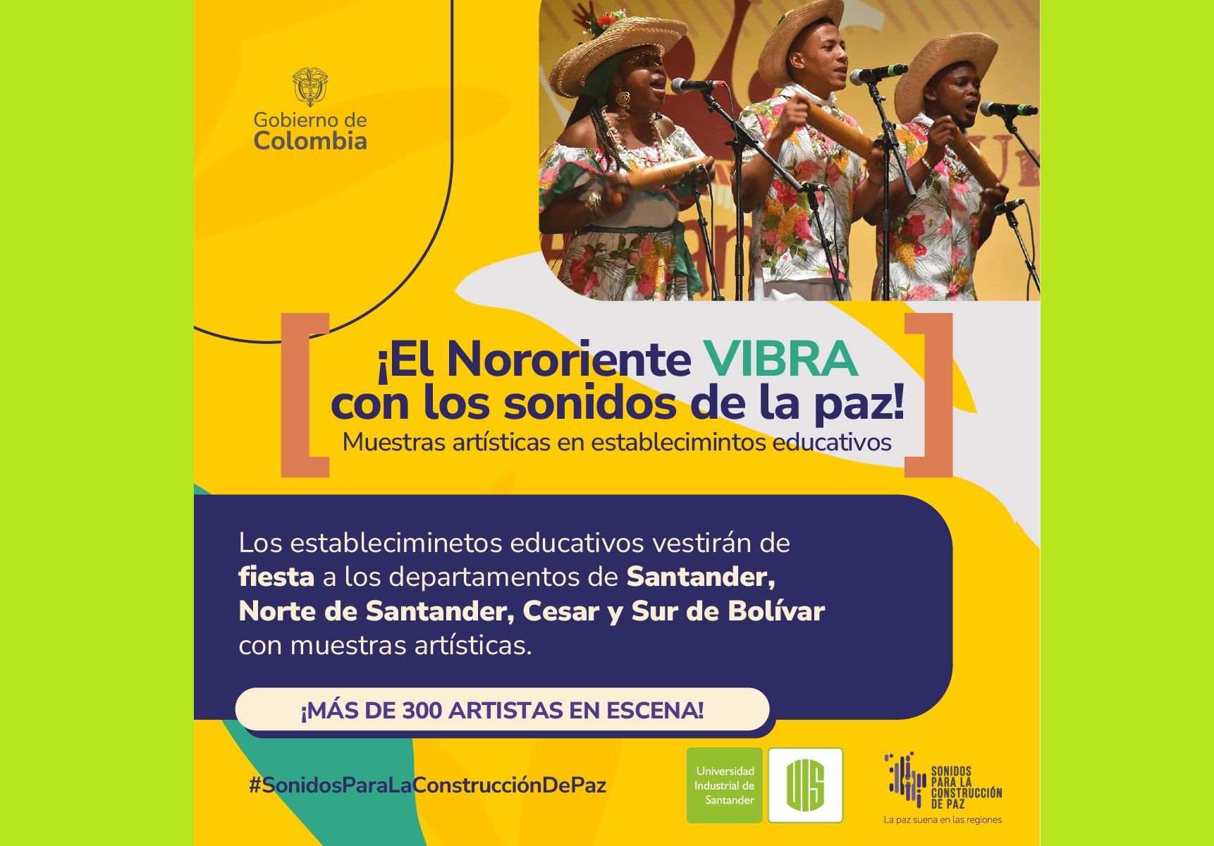 Se preparan las primeras 28 muestras artísticas del Programa Presidencial Sonidos para la Construcción de Paz