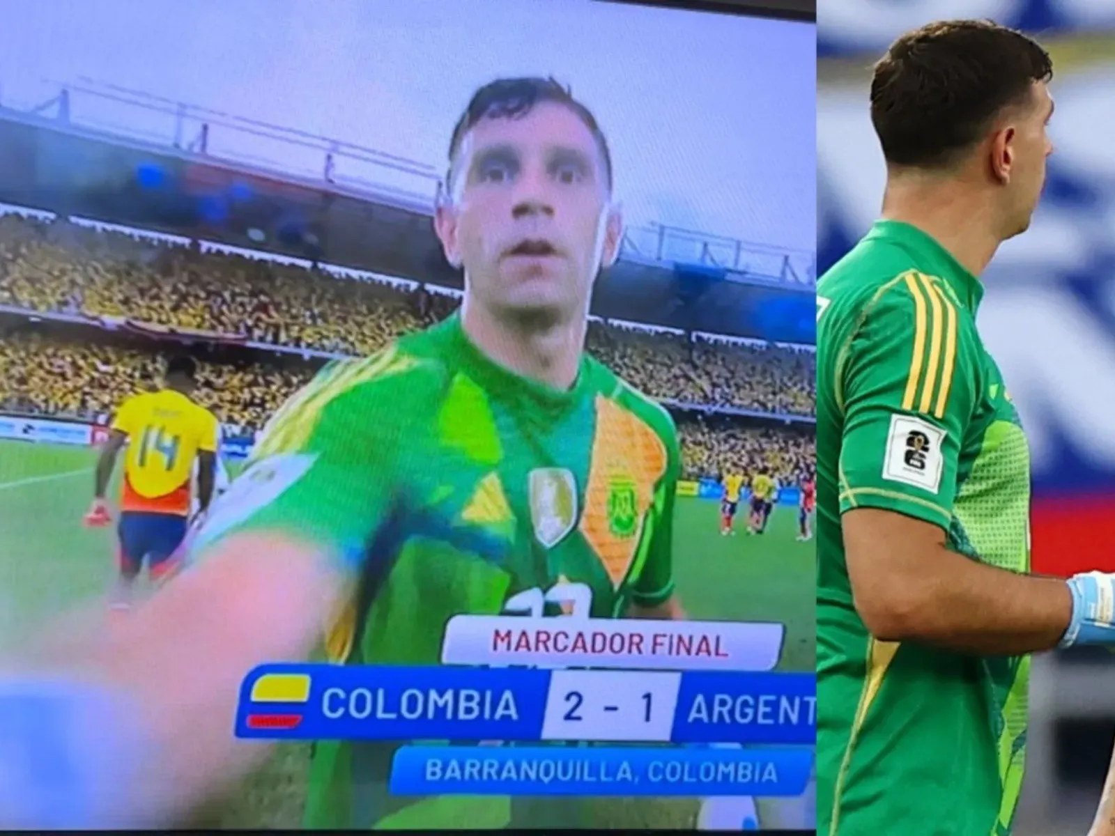 Al ‘Dibu’ se le fue la mano tras perder contra Colombia