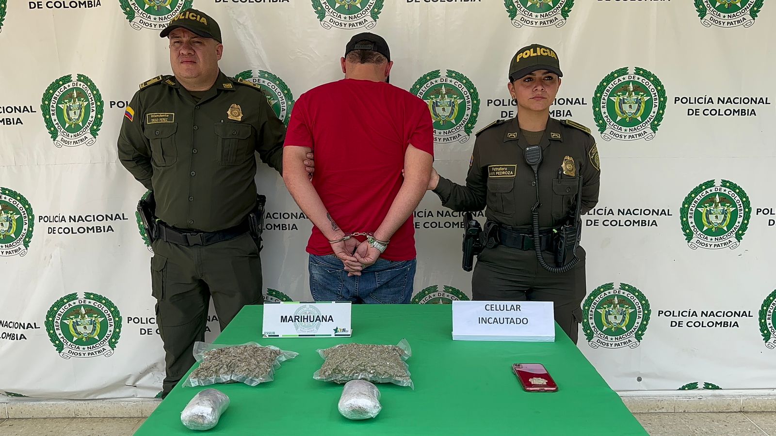 Policía Nacional detiene a "El Gordo" con 120 dosis de marihuana en Bucaramanga