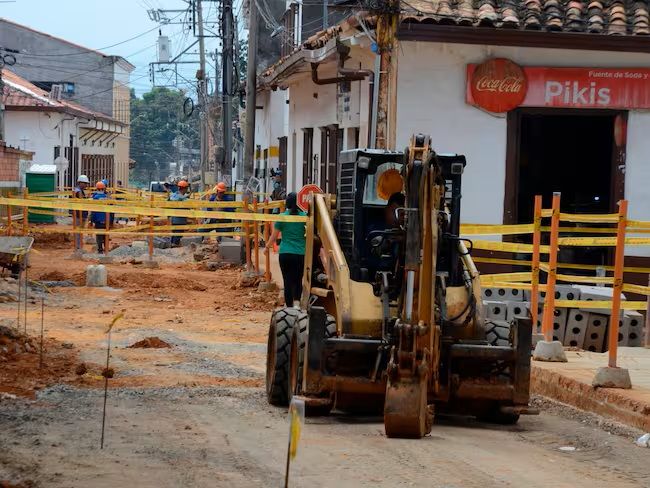 Bloqueo total en las calles de la zona histórica de Bucaramanga