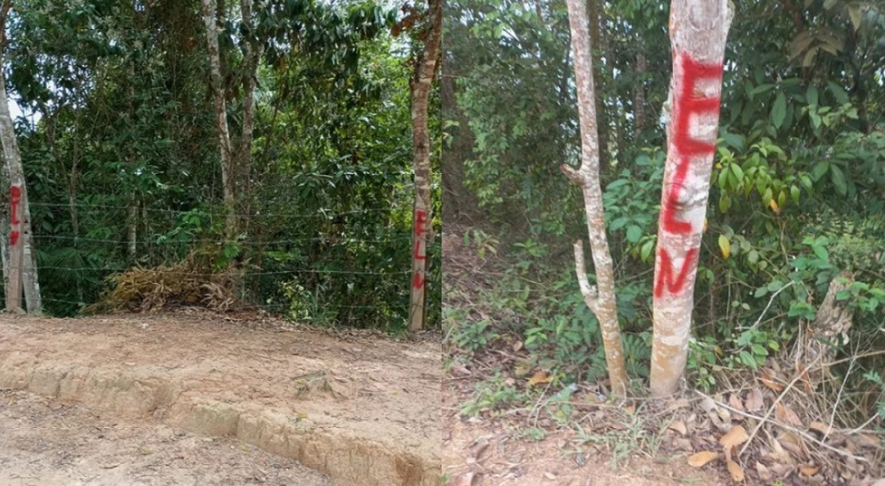Autoridades investigan grafitis del ELN en veredas de Rionegro