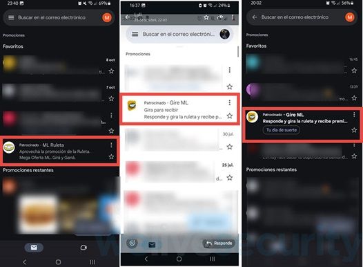 Alerta estafa: correos patrocinados en Gmail llevan a sitios falsos que simulan ser de MercadoLibre