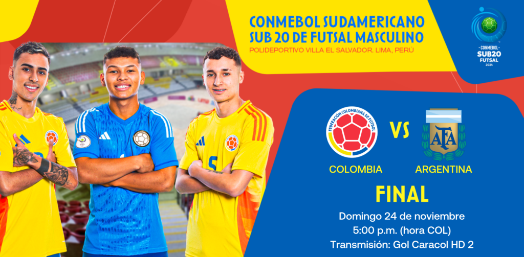 Colombia y Argentina definirán al campeón de la CONMEBOL Sub20 Futsal 2024