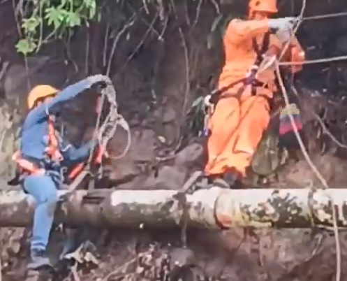 Crisis invernal detiene reparación de tubería en San Vicente de Chucurí