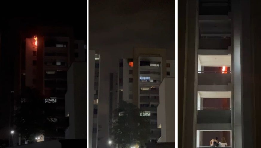 VIDEO: Pavoroso incendió consumió lujoso apartamento en Floridablanca