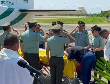 Despedida con honores al patrullero fallecido en Santander