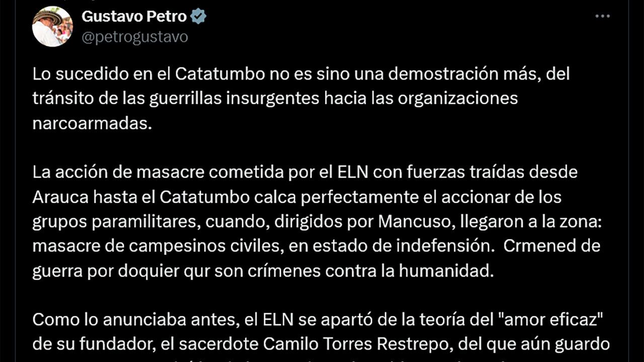 Petro anuncia estrategia militar contra el Eln: “Han escogido el camino de la guerra y guerra tendrán”