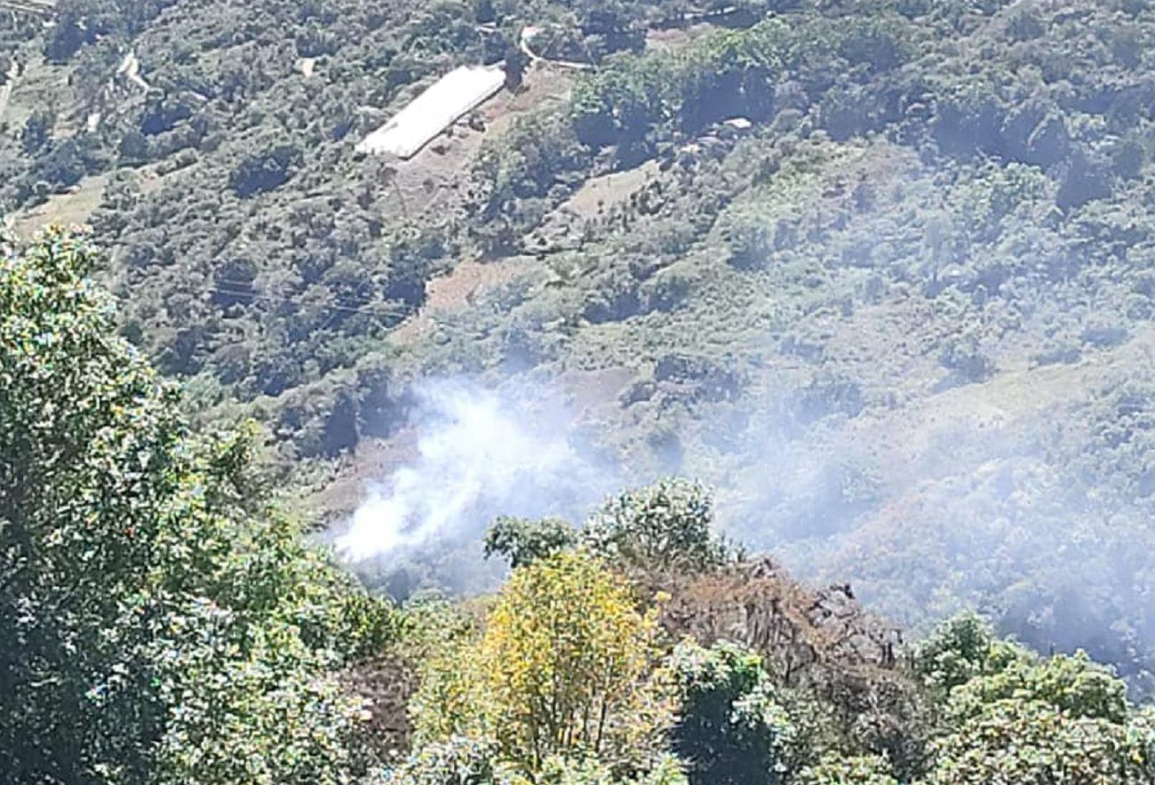 Incendio forestal en San José de Miranda agravado por la intensa sequía